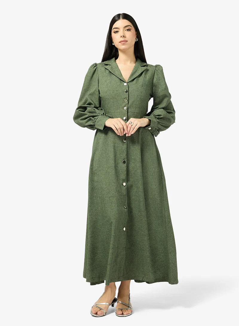 ايلا Puff Sleeve A-line Dress